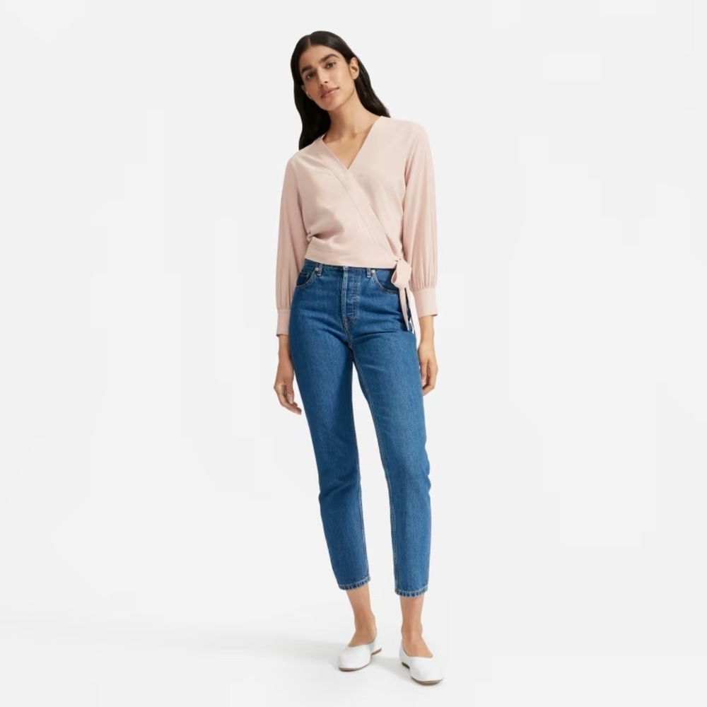 3. Everlane The Washable Silk Wrap Top